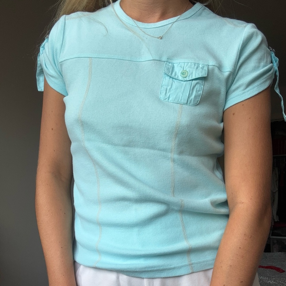 VINTAGE Columbia hiking top with harness details